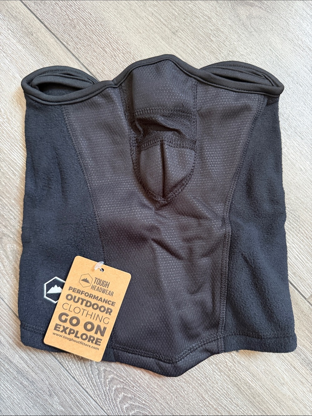 Black Tactical Performance Neck Gaiter with Face Shield